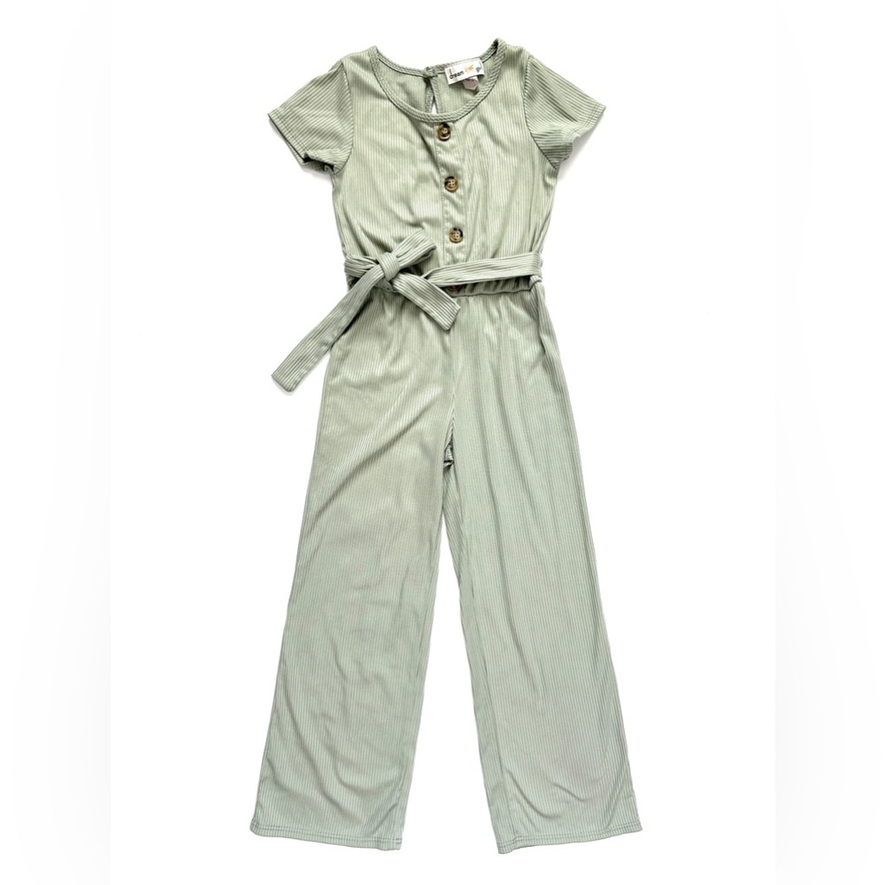 Sage Green Girls One Piece Outfit, Girls Jumpsuit